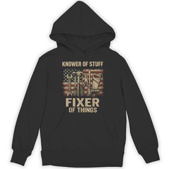 Knower Of Stuff Fixer Of Things Vintage Saying Man Hoodie - Thegiftio UK