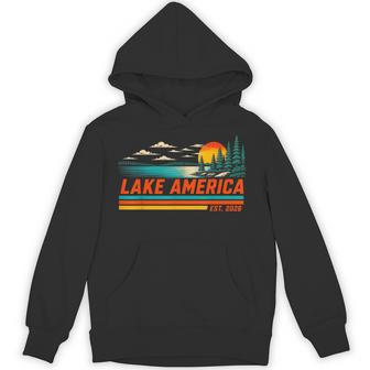 Lake America Est 2026 Retro Vintage Hoodie | Seseable UK