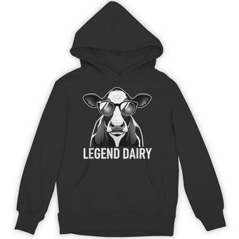 Legend Dairy Cool Cow With Sunglasses Hoodie | Seseable UK
