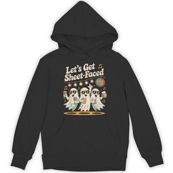 Let's Get Sheet Faced Halloween Party Ghost Costume Hoodie - Thegiftio UK