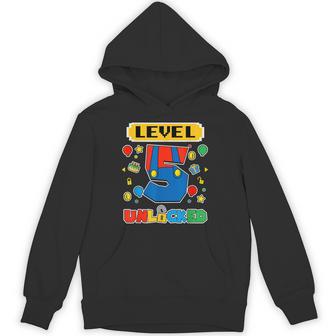 Level 5 Unlocked Birthday Boy 5 Video Game Gaming Party Hoodie - Thegiftio UK