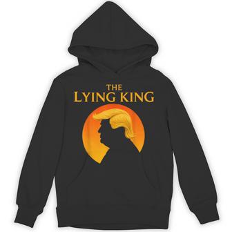 The Lying King Political Satire Vintage Sunset Graphic Hoodie | Seseable UK