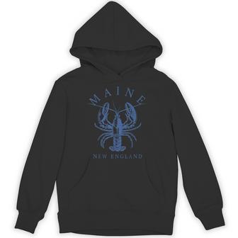 Maine New England Lobster Souvenir Pride Vintage Hoodie | Seseable UK