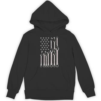 Mechanic American Flag Repair Car Technician Dad Hoodie | Seseable UK