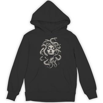 Medusa Greek Mythology Ancient Dark Retro Halloween Hoodie | Seseable UK