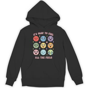 Mental Health Awareness It's Okay To Feel All The Feels Hoodie - Thegiftio UK