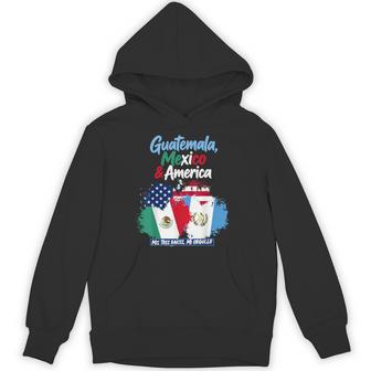 Mexican Guatemalan American Flag Idea Hispanic Heritage Hoodie - Thegiftio UK