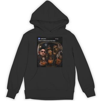 Motion At Your Front Door Trio Halloween Meme Brainrot Hoodie - Thegiftio UK
