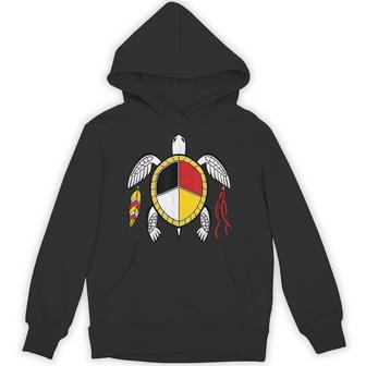 Native American Medicine Wheel Indigenous Turtle Spirit Hoodie - Thegiftio UK