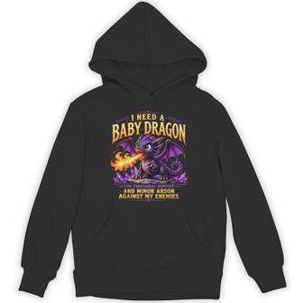 I Need A Baby Dragon Dragon Lovers Hoodie - Thegiftio UK