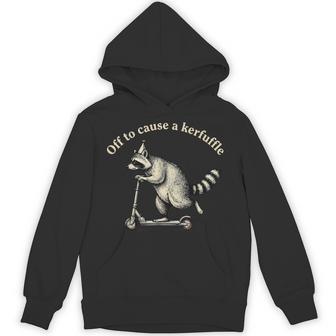 Off To Cause A Kerfuffle Raccoon Hoodie - Thegiftio UK