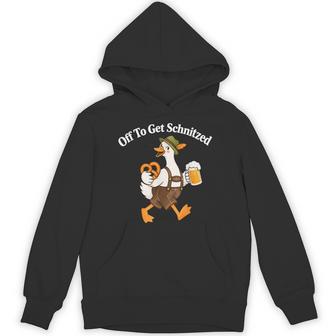 Off To Get Schnitzeled Goose Oktoberfest German Beer Hoodie - Thegiftio UK