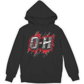 Ohio O-H Letters Dynamic Red Black Buckeye Home State Hoodie - Thegiftio UK