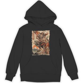 Oni Mask Tattoo Japanese Yokai Hoodie - Thegiftio UK
