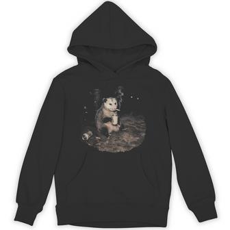 Opossum Cigarette Smoking Opossum Meme Hoodie - Thegiftio UK