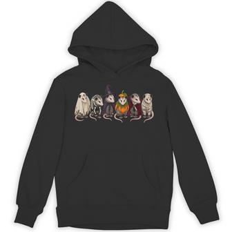 Opossum Possum Halloween Costumes Ghost Pumpkin Skeleton Hoodie - Thegiftio UK