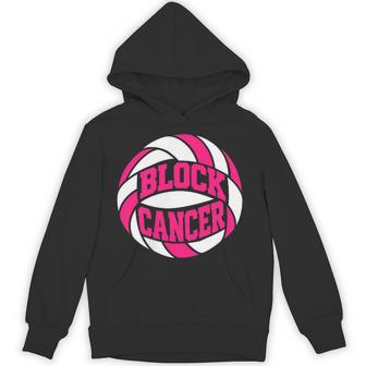 Pink Out Volleyball Breast Cancer Awareness Front And Back Hoodie - Thegiftio UK