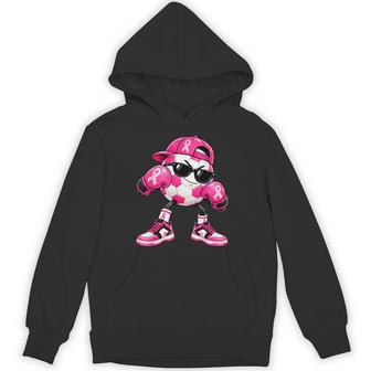 Pink Youth Breast Cancer Awareness For Boys Soccer Kids Hoodie - Thegiftio UK