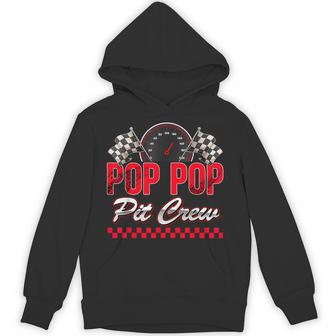 Pop Pop Pit Crew Race Car Birthday Boy Racing Family Hoodie - Monsterry