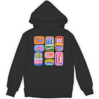 Portuguese Sardines Vintage Coastal Foodie Hoodie | Seseable UK