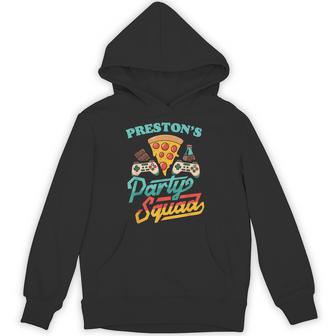 Preston's Party Squad Pizza Gaming Birthday Party Hoodie - Thegiftio UK