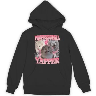 Professional Yapper Cat Oddly Specific Dank Cat Meme Hoodie - Thegiftio UK
