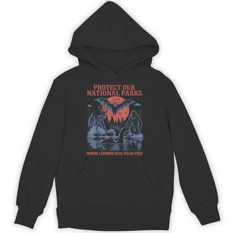Protect Our National Parks Cryptid Mothman Bigfoot Nessie Hoodie - Thegiftio UK