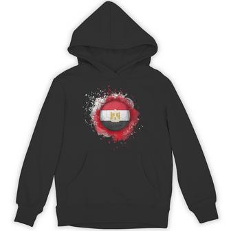 Proud Heritage Egypt Flag Soccer Ball Hoodie - Thegiftio UK