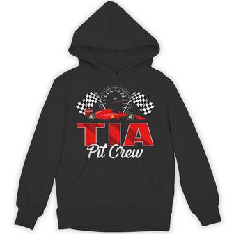 Race Car Birthday Party Racing Family Tia Pit Crew Hoodie - Thegiftio UK