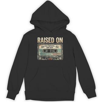 Raised On Old School Hip Hop Retro Cassette 80S 90S Graphic Hoodie - Thegiftio UK