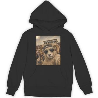 Ram Student Selfie Vintage Game Day Cool Mascot Hoodie | Seseable UK