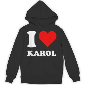 Red Heart I Love Karol Hoodie - Thegiftio UK