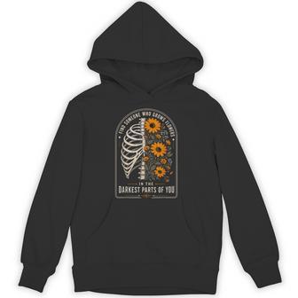 Retro Find Someone Who Grows Flowers In Your Darkest Parts Hoodie - Thegiftio UK