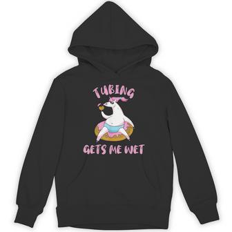 River Tubing Unicorn Tubing Get's Me Wet Summer Float Trip Hoodie - Thegiftio UK