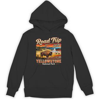 Road Trip 2026 Yellowstone National Park Bison Vintage Hoodie - Thegiftio UK