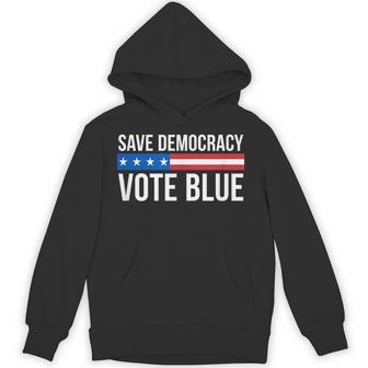 Save Democracy Vote Blue Hoodie - Thegiftio UK