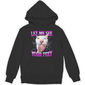 See Your Feet Offensive Silly Cat Meme Humor Bootleg Hoodie - Thegiftio UK