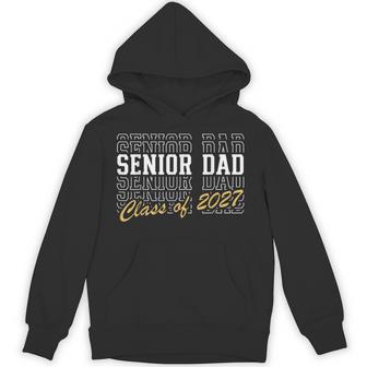 Senior Dad Class Of 2027 Striped Graduate Father Graduation Hoodie - Thegiftio UK