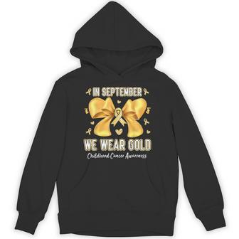 In September We Wear Gold Childhood Cancer Awareness Ribbon Hoodie - Thegiftio UK