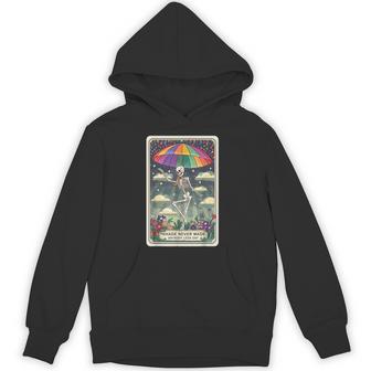 Shade Never Made Anyone Less Gay Pride Tarot Card Skeleton Hoodie - Thegiftio UK