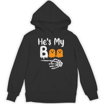 She's My Boo Matching Halloween Pajama Couples He's My Boo Hoodie - Thegiftio UK