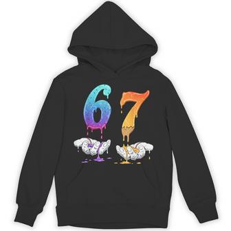 Six Seven Ice Cream Drip Kids Youth 67 Hands Meme 6 7 Hoodie - Thegiftio UK