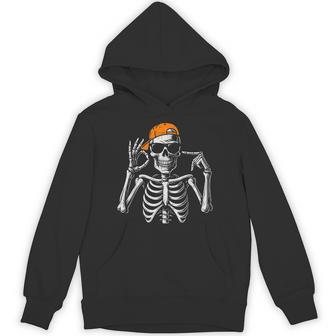 Skeleton Hand 6 7 Six Seven Meme Halloween Costume Boy Kids Hoodie - Thegiftio UK