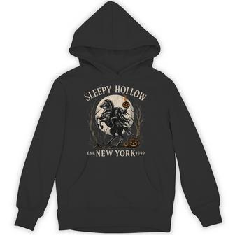 Sleepy Hollow Spooky Pumpkin Headless Horseman Halloween Hoodie - Thegiftio UK