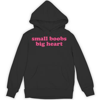 Small Boobs Big Heart Y2k Aesthetic Hoodie - Thegiftio UK