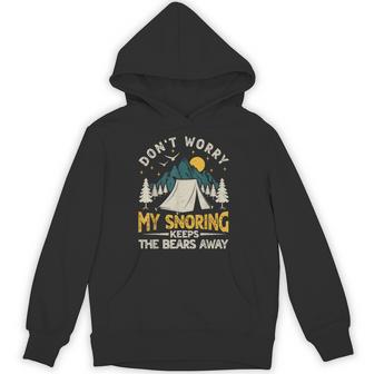 My Snoring Keeps Bears Away Camping Camper Snorer Hoodie - Thegiftio UK