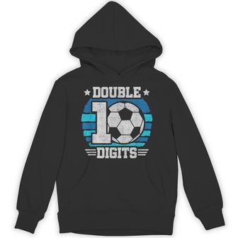 Soccer Birthday 10 Year Old Boy Double Digits 10Th Birthday Hoodie - Thegiftio UK