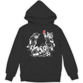 Soccer Cat Referee Foul Cat Lover Hoodie - Thegiftio UK