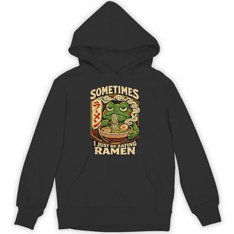 Sometimes I Just Be Eating Ramen Frog Meme Anime Style Hoodie - Thegiftio UK