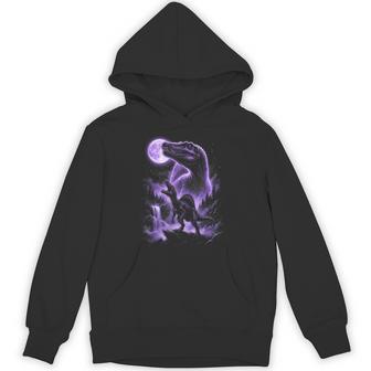Spinosaurus Silhouette Mystical Moon Dinosaur Hoodie - Thegiftio UK